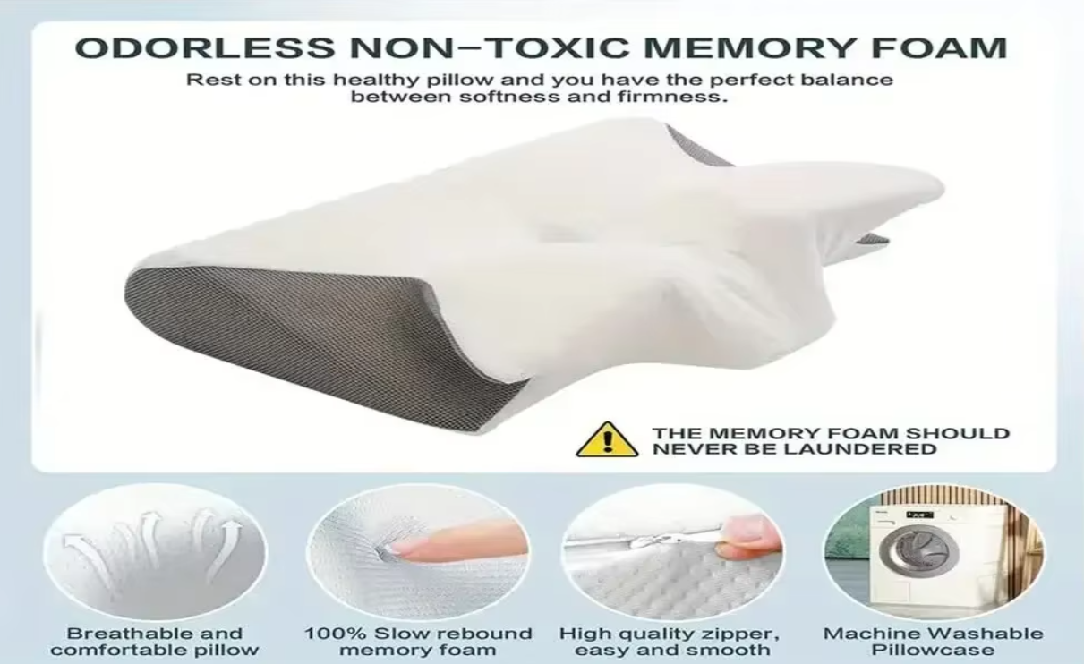 Butterfly Memory Foam Neck Pillow
