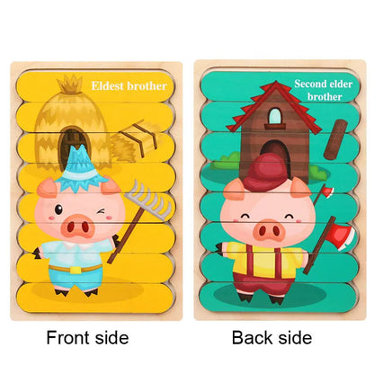 Montessori Wooden Animal Puzzle