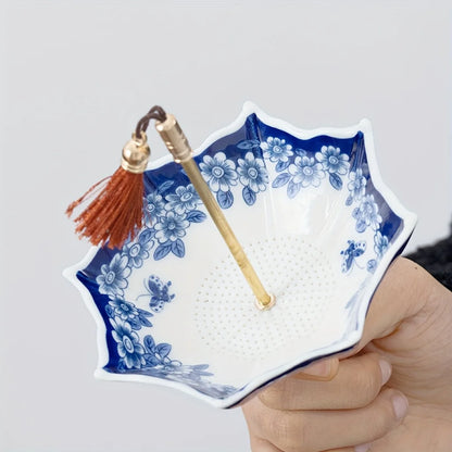Ceramic Tea Strainer with Umbrella Design