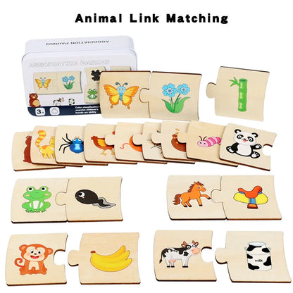 Wooden Number and Animal Puzzle