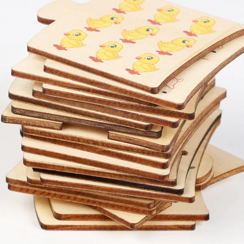 Wooden Number and Animal Puzzle