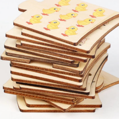 Wooden Number and Animal Puzzle
