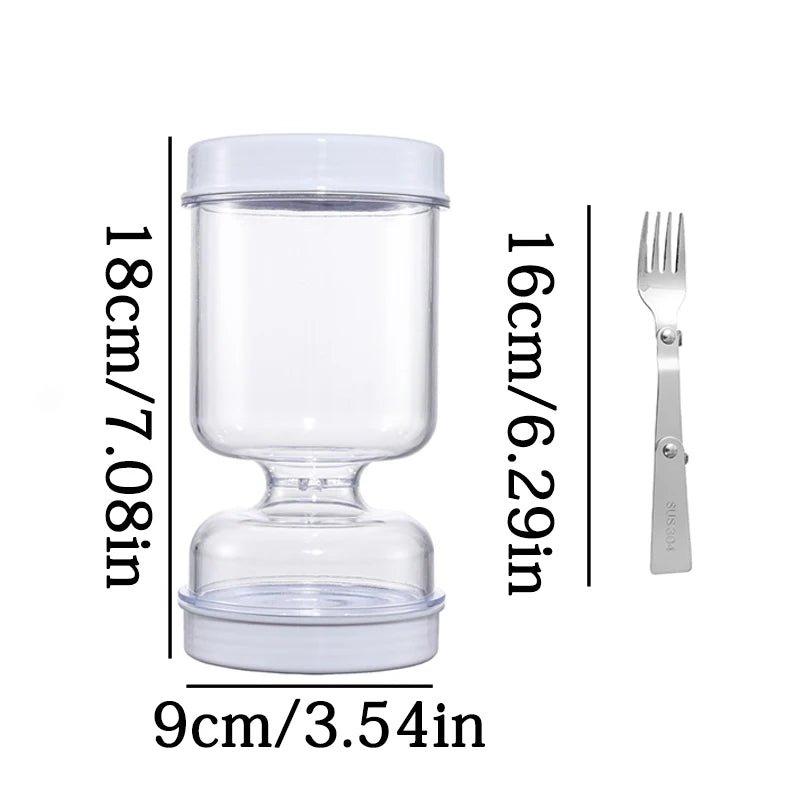 Dry-wet Separation Pickle Jar Food Grade Glass Bottle Sealed Hourglass Jar Household Sugar Garlic Pickle Jar