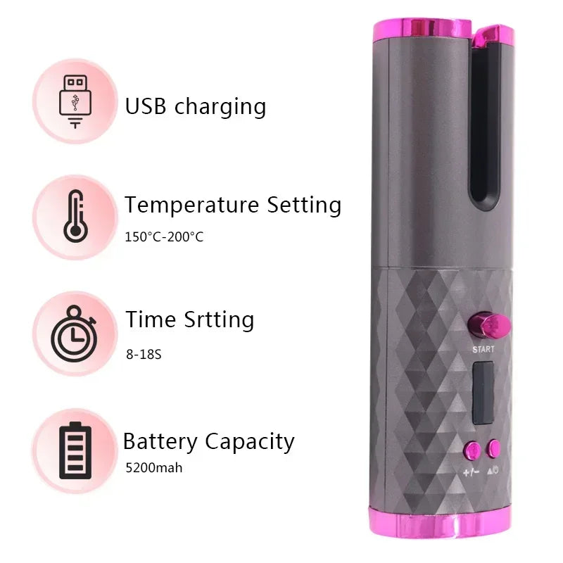 Wireless Automatic Hair Curler