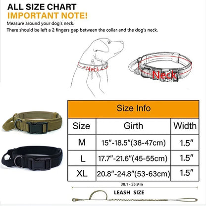 Adjustable Tactical Dog Collar