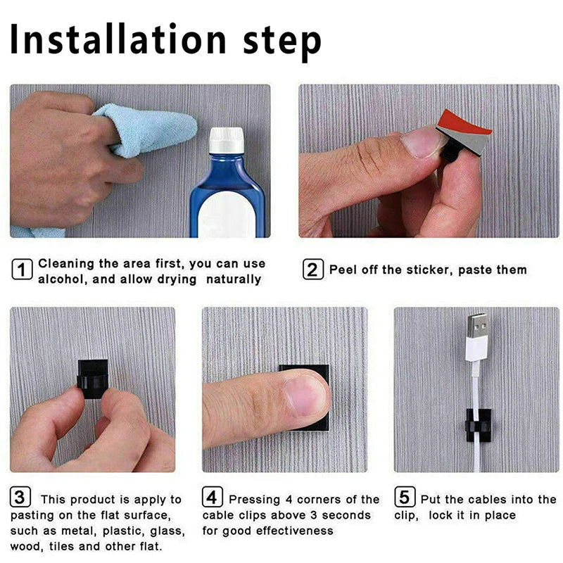 Self-Adhesive Cable Clips