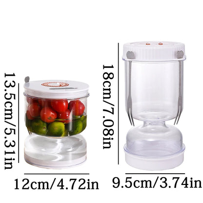 Dry-wet Separation Pickle Jar Food Grade Glass Bottle Sealed Hourglass Jar Household Sugar Garlic Pickle Jar