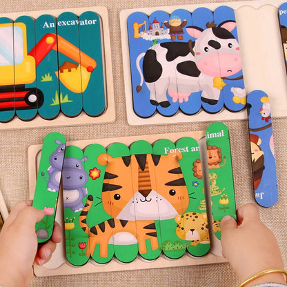 Montessori Wooden Animal Puzzle