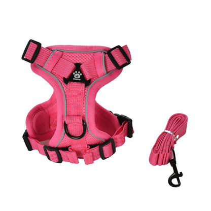Reflective Dog Harness and Leash Set