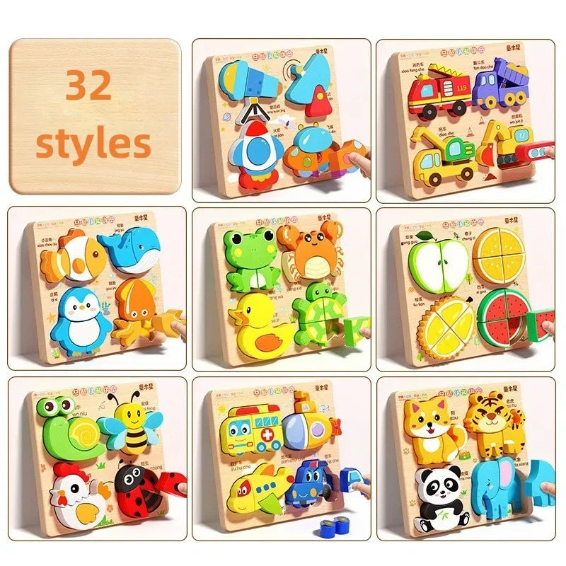 Cartoon 3D Wooden Puzzle