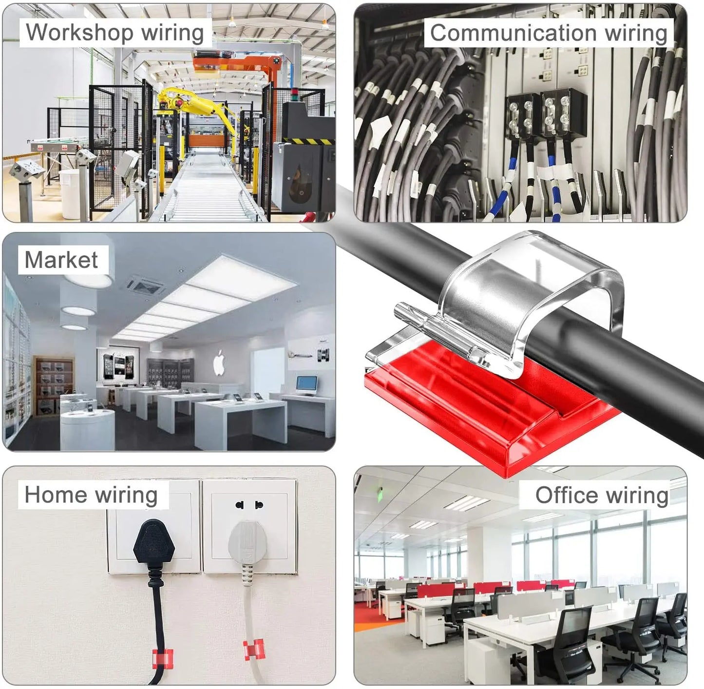 Self-Adhesive Cable Clips