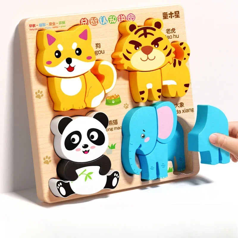 Cartoon 3D Wooden Puzzle