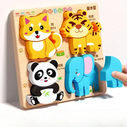 Cartoon 3D Wooden Puzzle