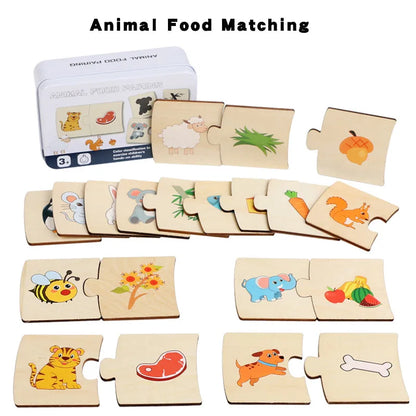 Wooden Number and Animal Puzzle