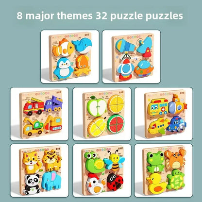 Cartoon 3D Wooden Puzzle