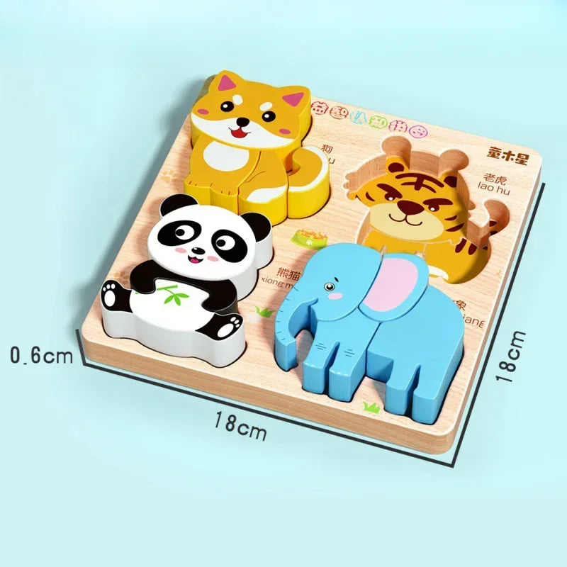 Cartoon 3D Wooden Puzzle