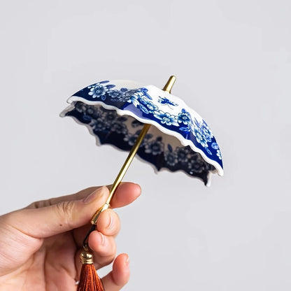 Ceramic Tea Strainer with Umbrella Design