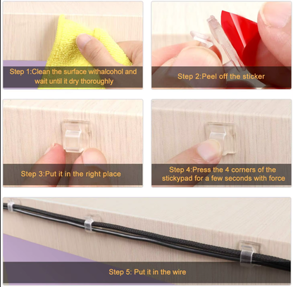Self-Adhesive Cable Clips