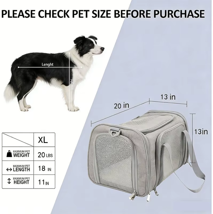 Soft Pet Travel Carrier Bag